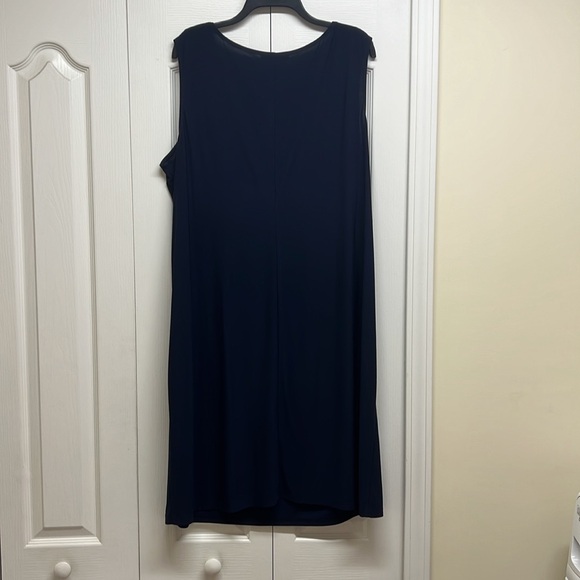 R&M Richards Midnight Blue Sleeveless Midi Dress Size 18W - Picture 4 of 4